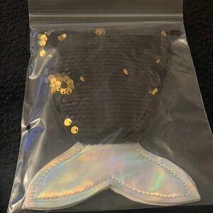 Mermaid Tail Sequin Kids Bag - Black and Gold